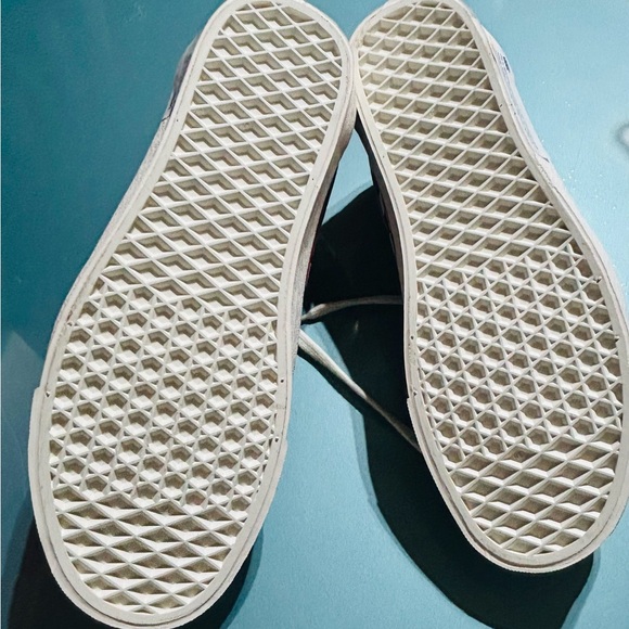 Vans Checkerboard Red and White Sneakers - Picture 3 of 5